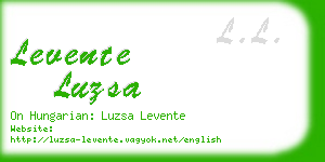 levente luzsa business card